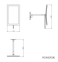 MEDIDAS ESPEJO AUMENTO x3 A PARED POM D'OR